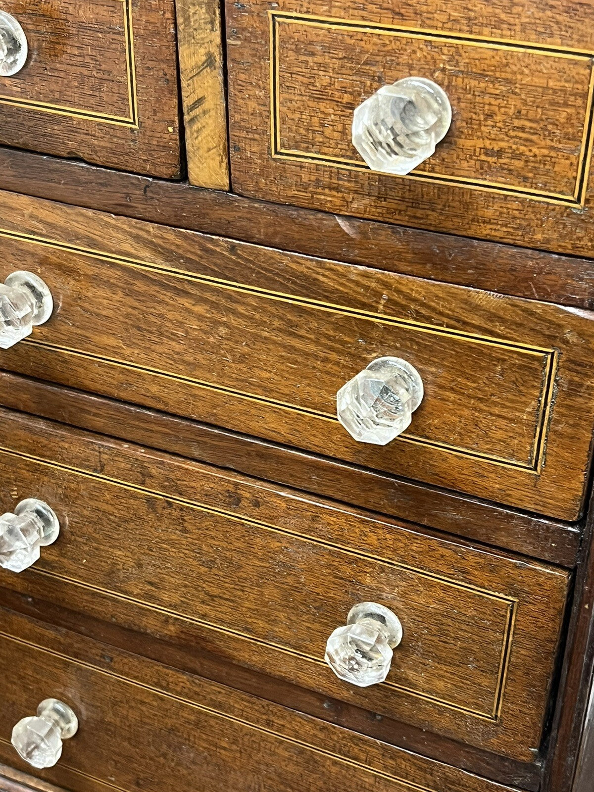 Antique Inlaid Table Top Jewellery/ Trinket Or Collectors Drawers.