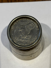 1976 Dollar Belt Buckle & 1972 Dollar Whisky Tumbler