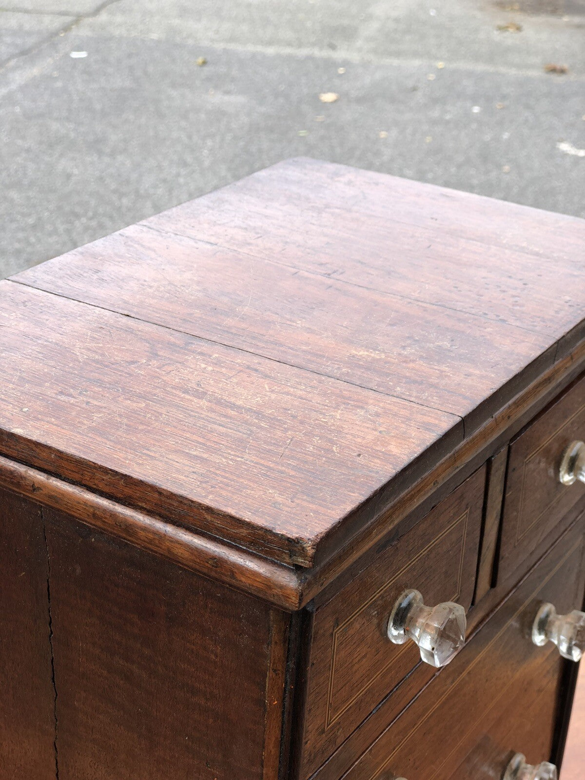 Antique Inlaid Table Top Jewellery/ Trinket Or Collectors Drawers.