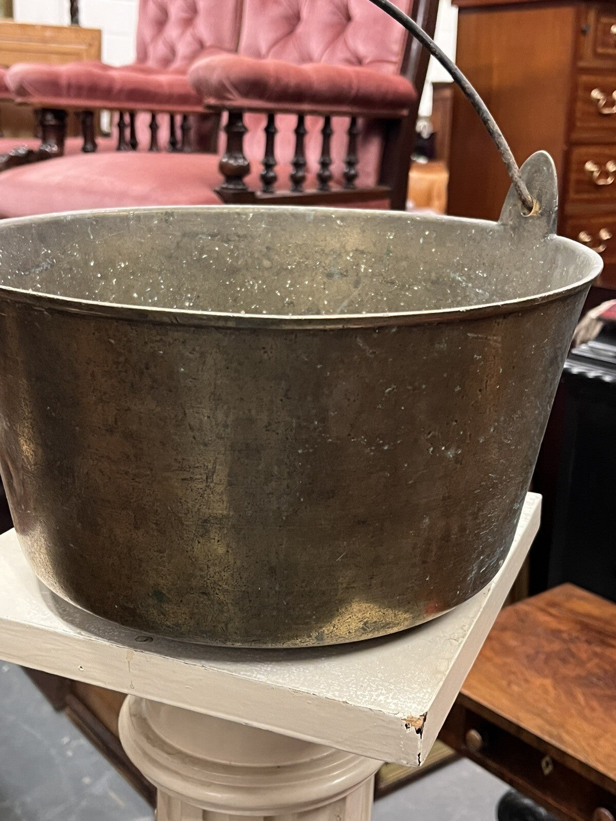 Antique Brass Jam Pan / Bucket