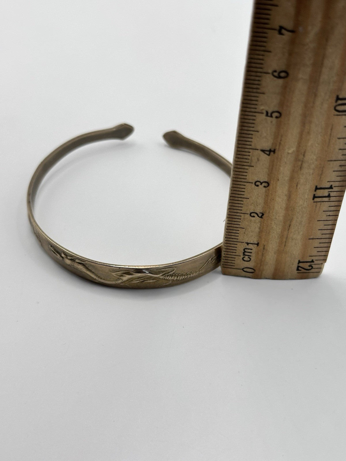 Antique Chinese Brass Flying Dragon Bangle