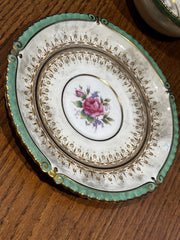 Aynsley Keaburn 7638 Green Soup Cup & Saucer