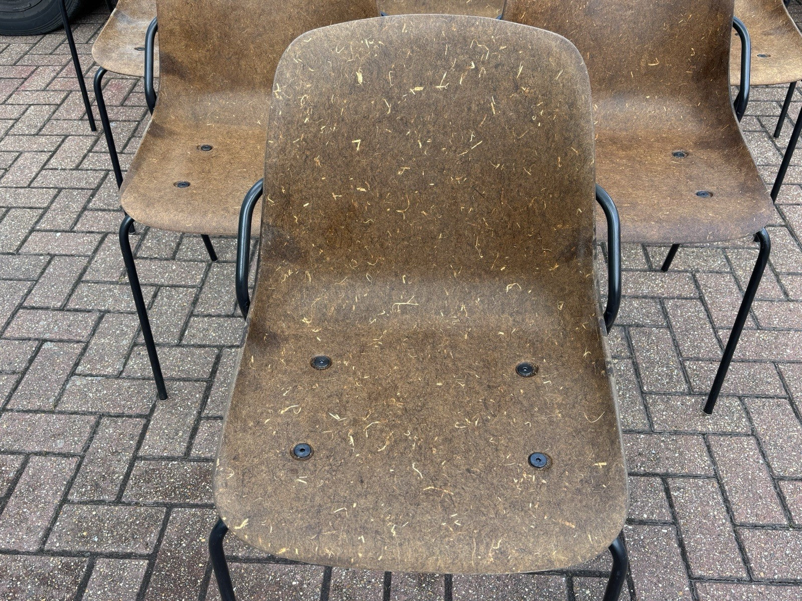 10 Designer Vepa Hemp Dining Chairs. Stacking Chairs.