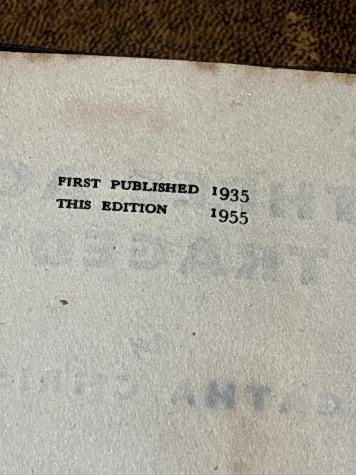 Agatha Christie. Featuring Hercule Poirot In Three Act Tragedy. 1955 Hardback