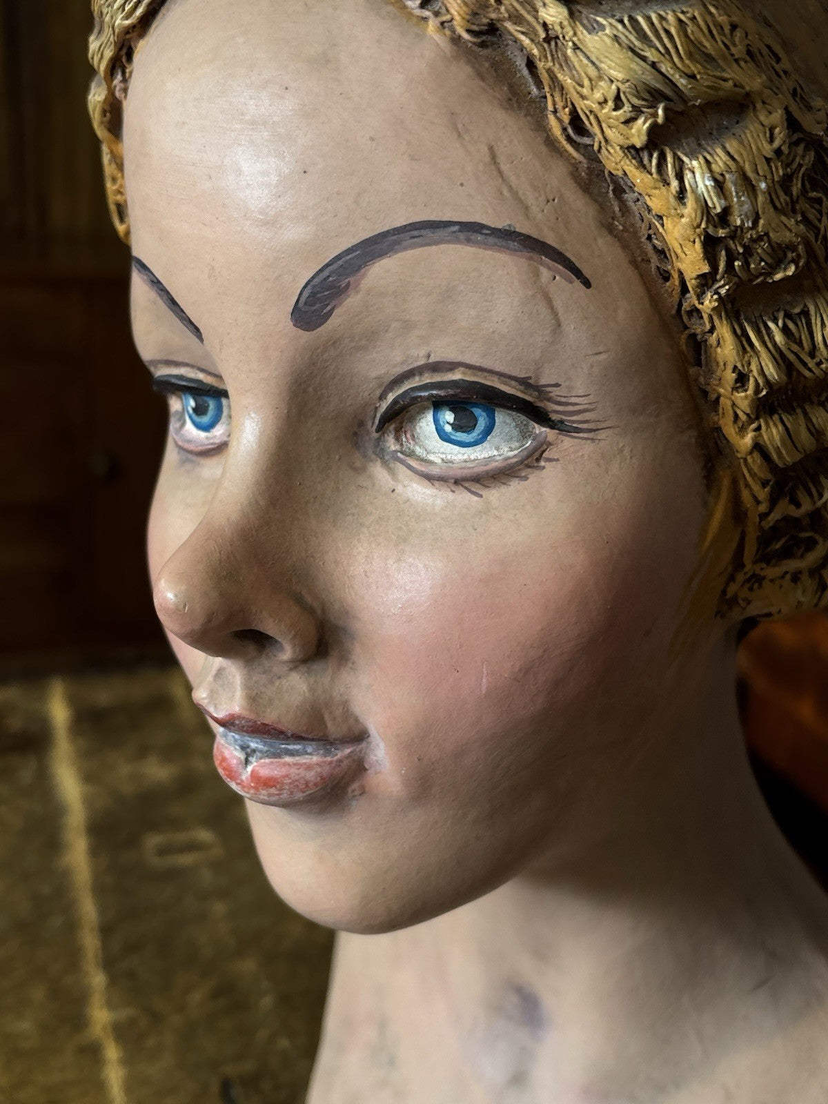 Art Deco Mannequin/ Milliners Head, Heavy Pottery Model, Superb Quality