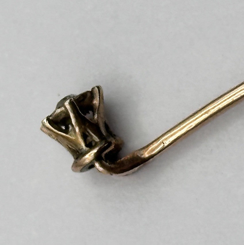 Antique 14ct Gold Diamond Stick Pin
