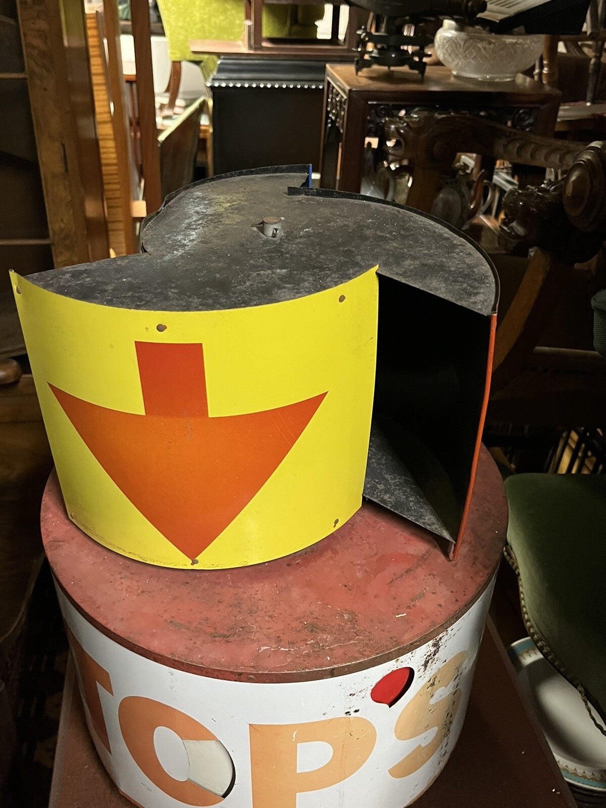 1960/70's USA Garage Sign. Spins In The Wind.