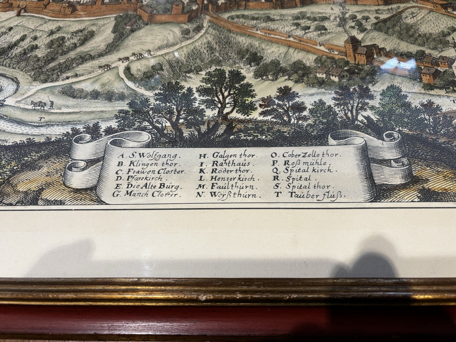 Antique Coloured Engravings  By Conrad Buno Delineaut Of Medieval German Towns
