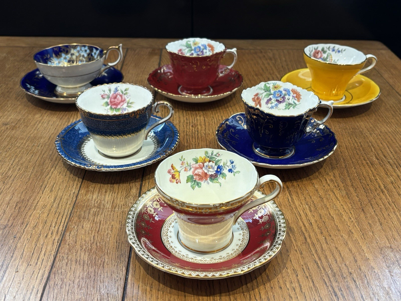 6 Aynsley Cups & Saucers