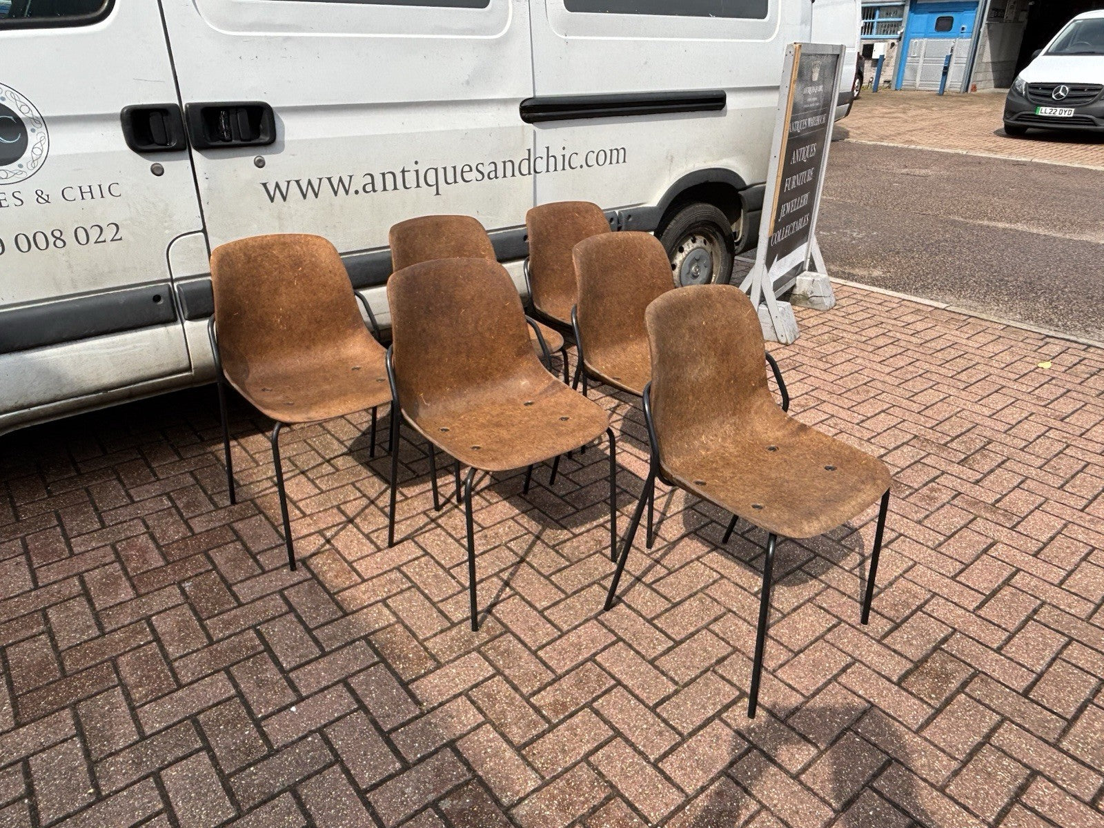 6 Designer Vepa Hemp Chairs. Stacking Chairs.