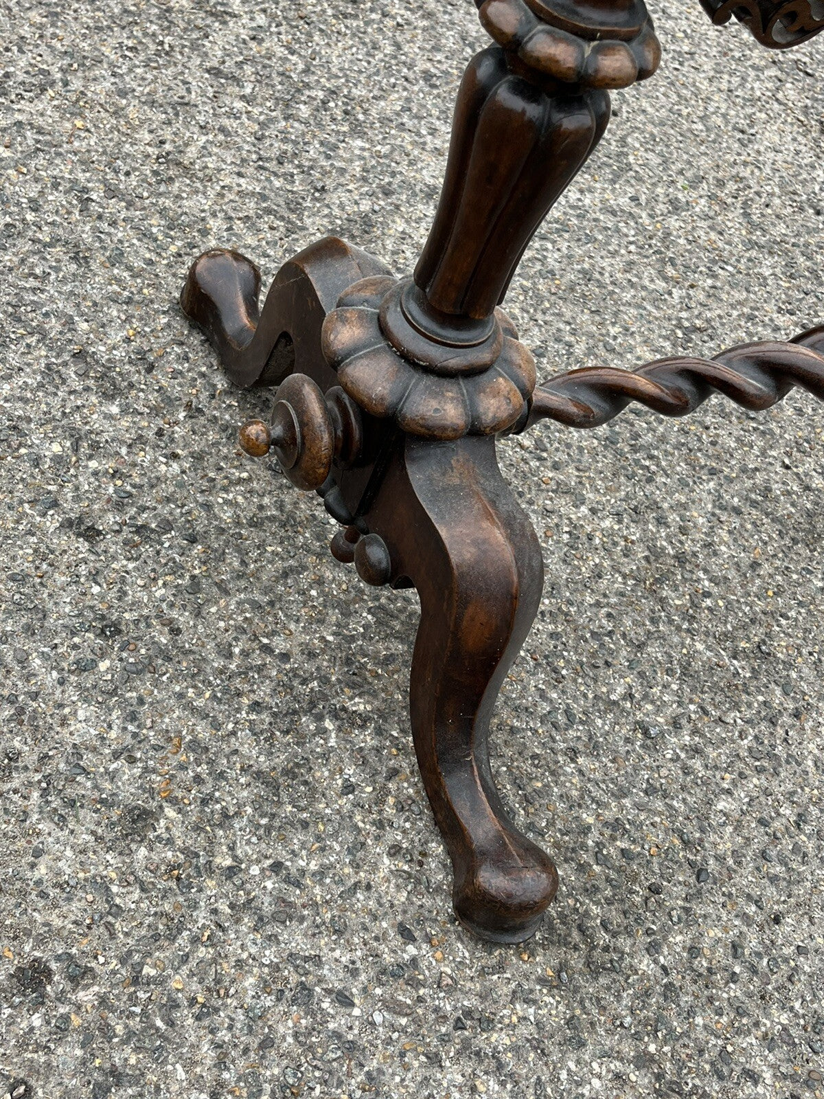 Antique  Mahogany Embroidery/ Tapestry Stand