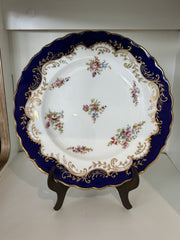 Antique Coalport Cobalt Blue And Gold Decorated Plate