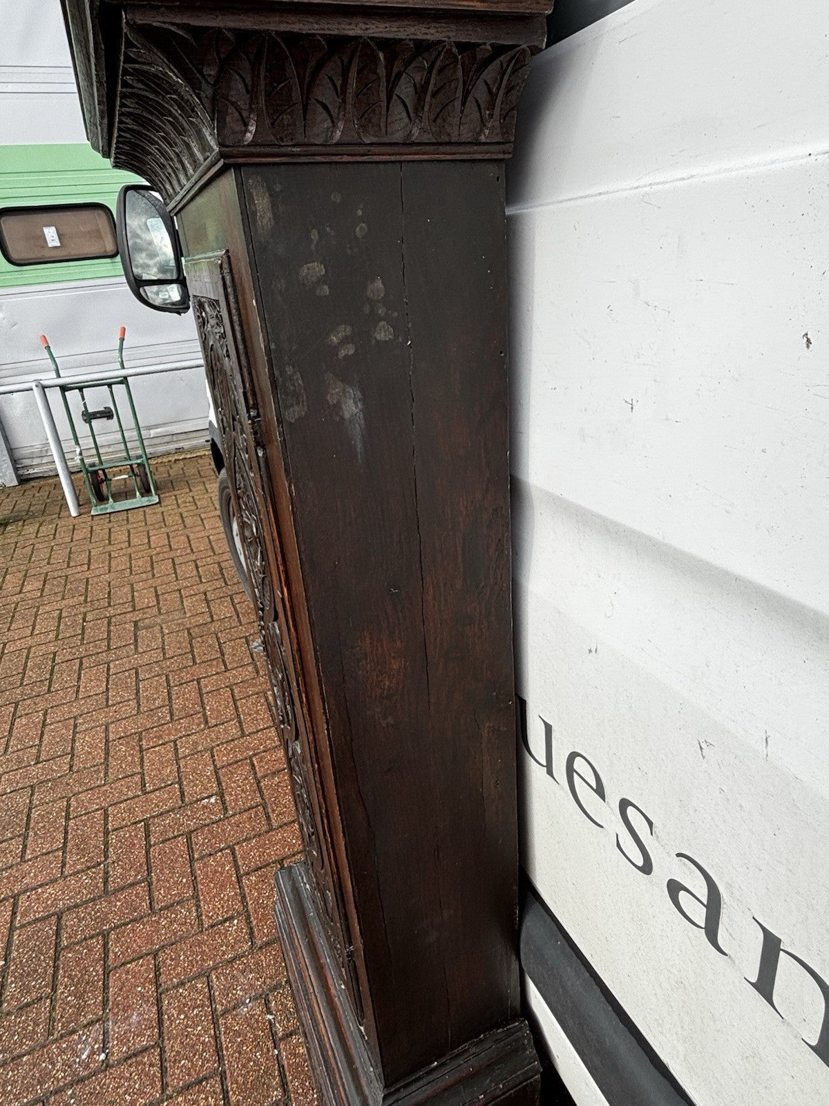 8 Day Longcase Clock, Carved Oak Case.