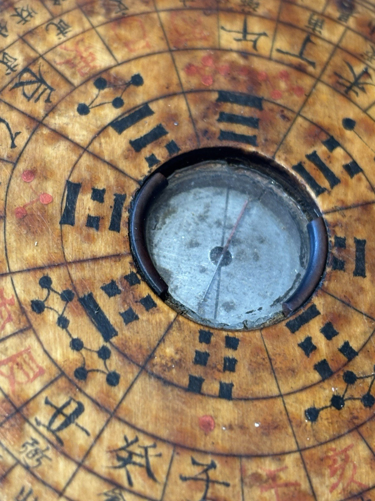 Antique Chinese Wooden Loupan Feng Shui Compass
