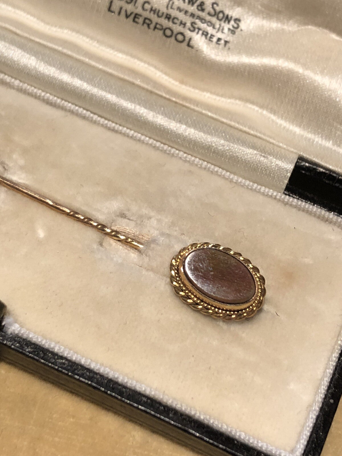Antique 9ct Gold Stick Scarf Hat Pin