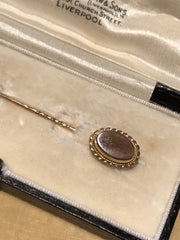 Antique 9ct Gold Stick Scarf Hat Pin