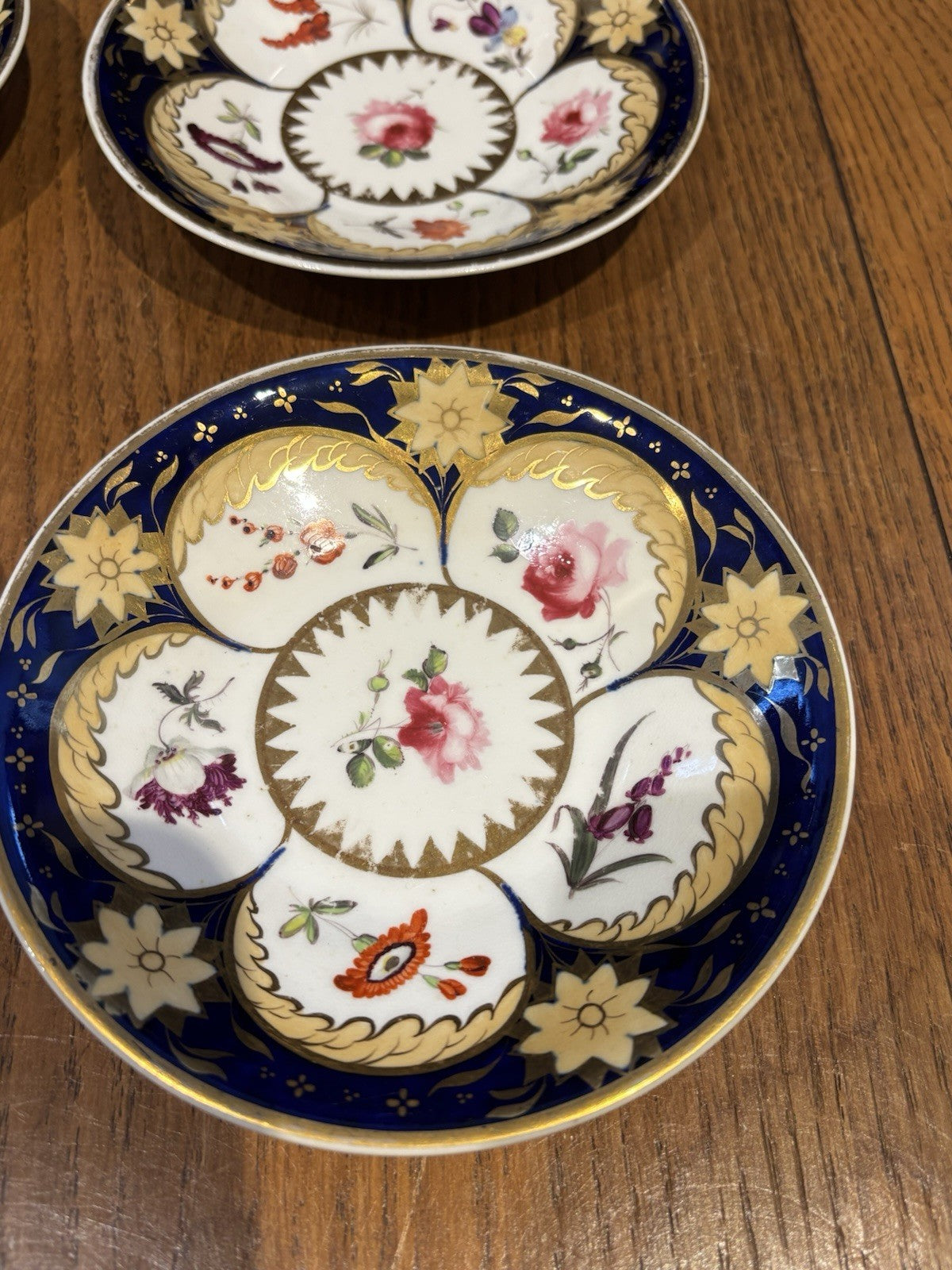 6 Antique Rare Machin Highly Decorated Gilt Painted Plates