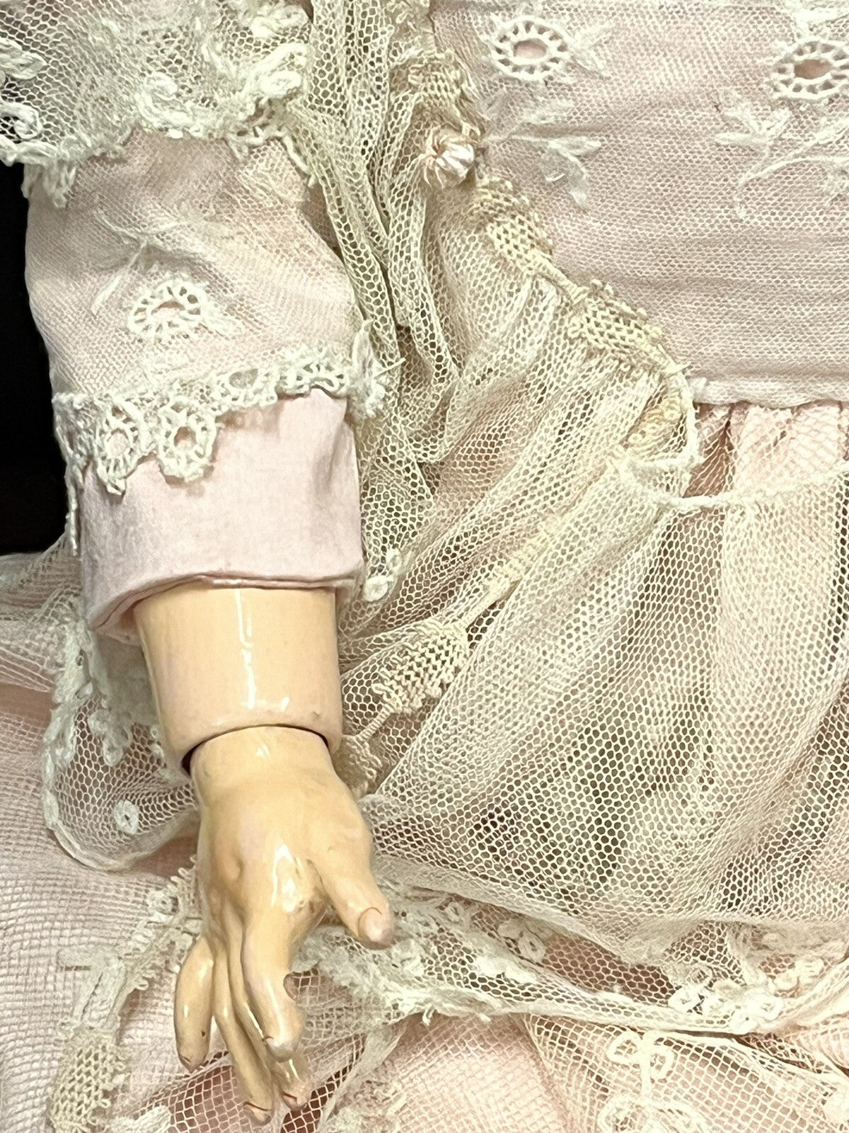 Armand Marseille bisque headed doll 390 with impressed marks to head, 68cm.
