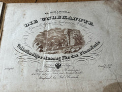 Antique Piano Music Hardback, The Unknown, La Straniera, by Vincenzo Bellini
