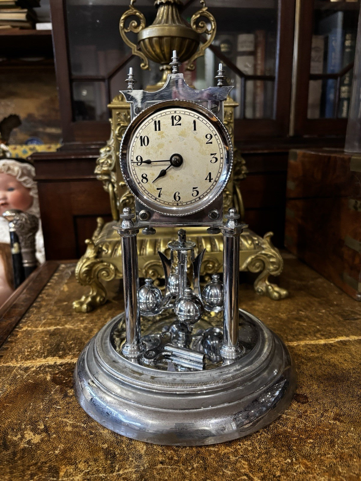 1930's Chrome Year Going Anniversary Clock. Ship Worldwide
