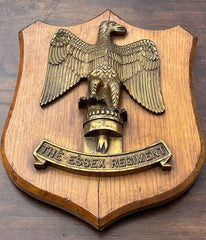 Antique & Very Rare Essex Regiment Brass Mess Plaque