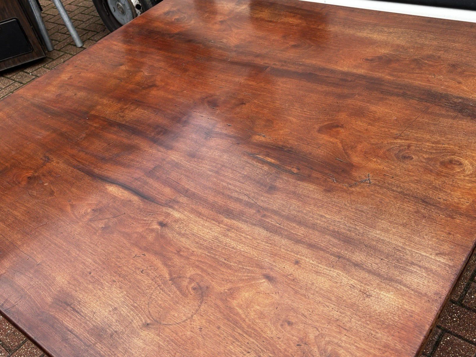 Antique Mahogany Dining Table & 4 Chairs