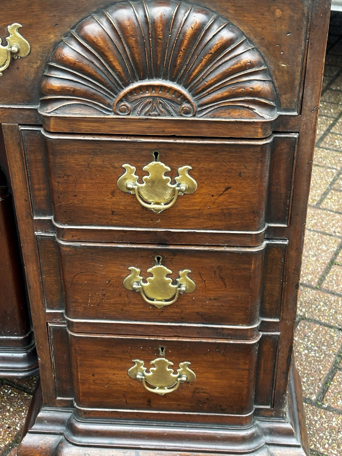 Antique Mahogany Rhode Island Desk, In The Style Of John Townsend.
