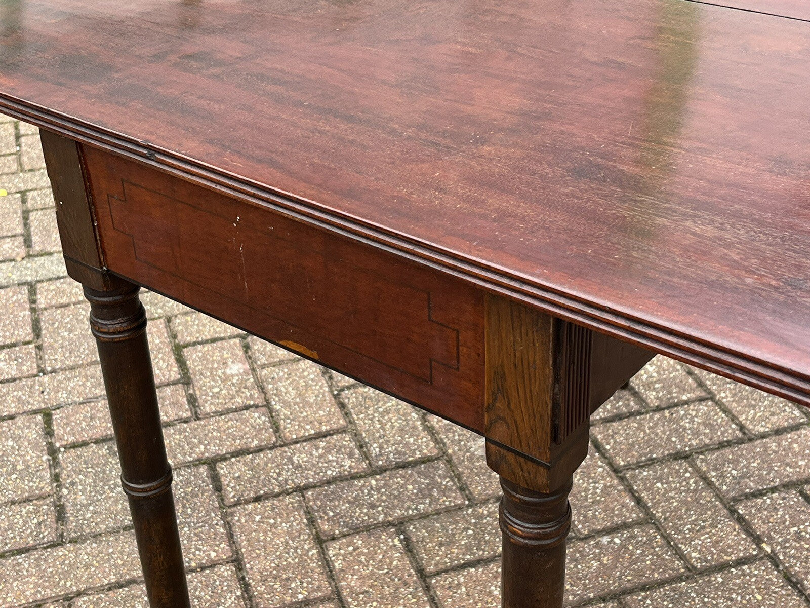 Antique Georgian Cuban Mahogany Games / Tea Table With Fold Over Lid