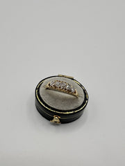 Antique 18ct Gold 5 Old Cut Diamond Ring