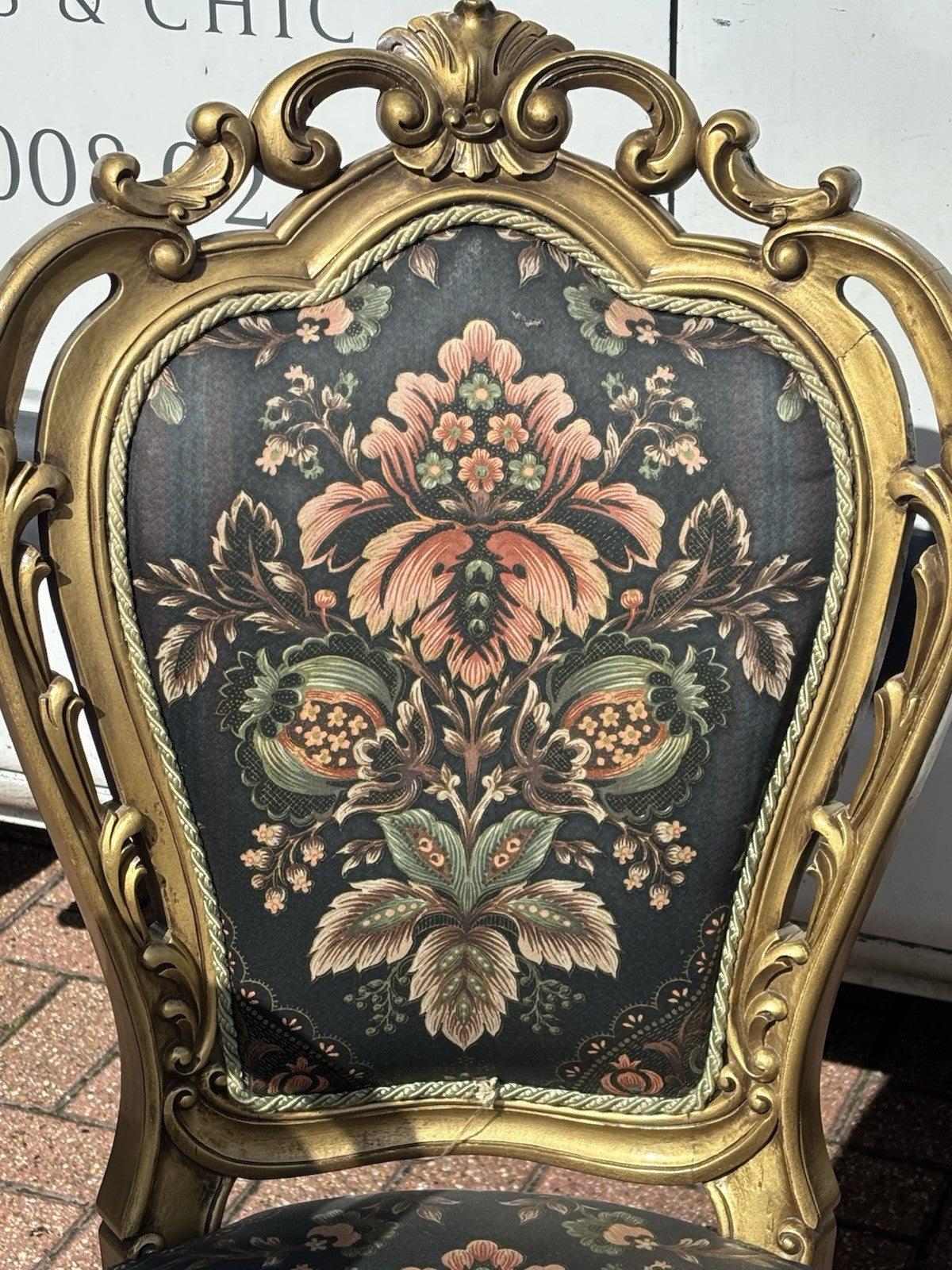6 French Louis Style Gold Gilt Wooden And Upholstered Armchairs.