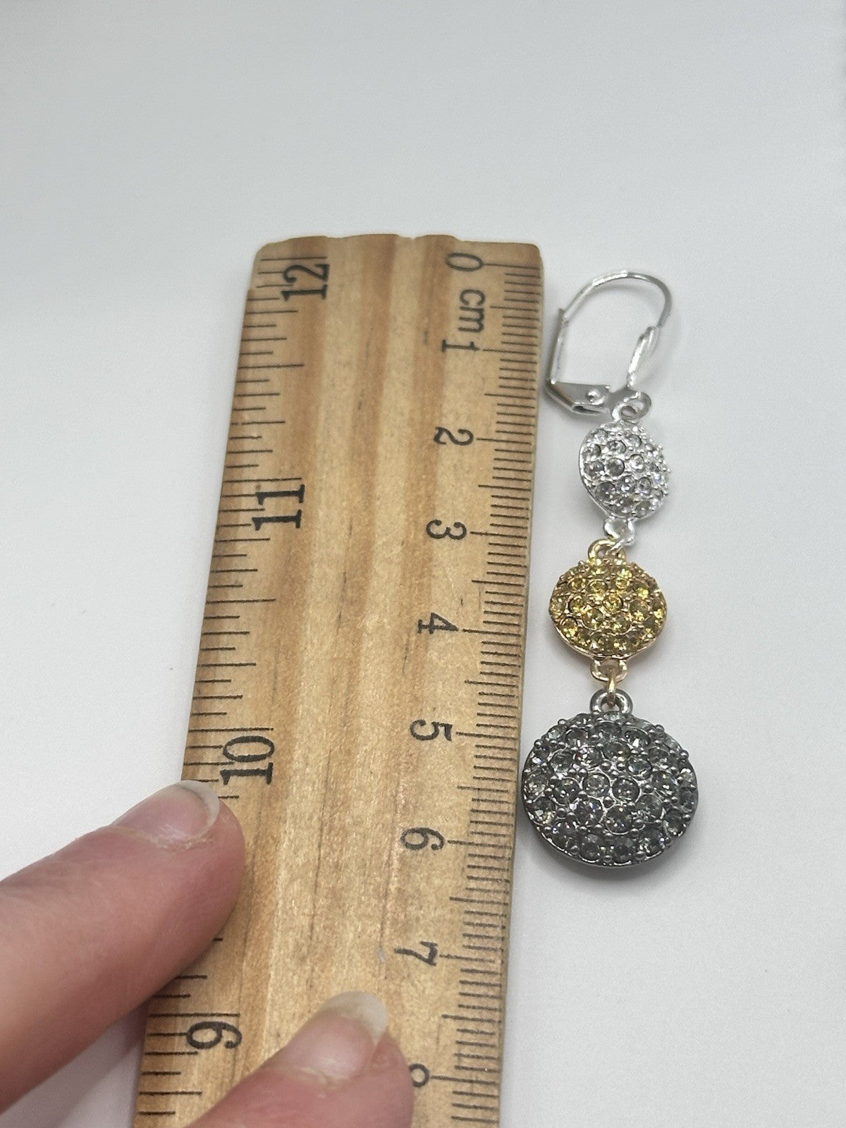 18ct Gold & Rhodium Plated Drop Necklace Earring Set Made With Swarovski Crystal