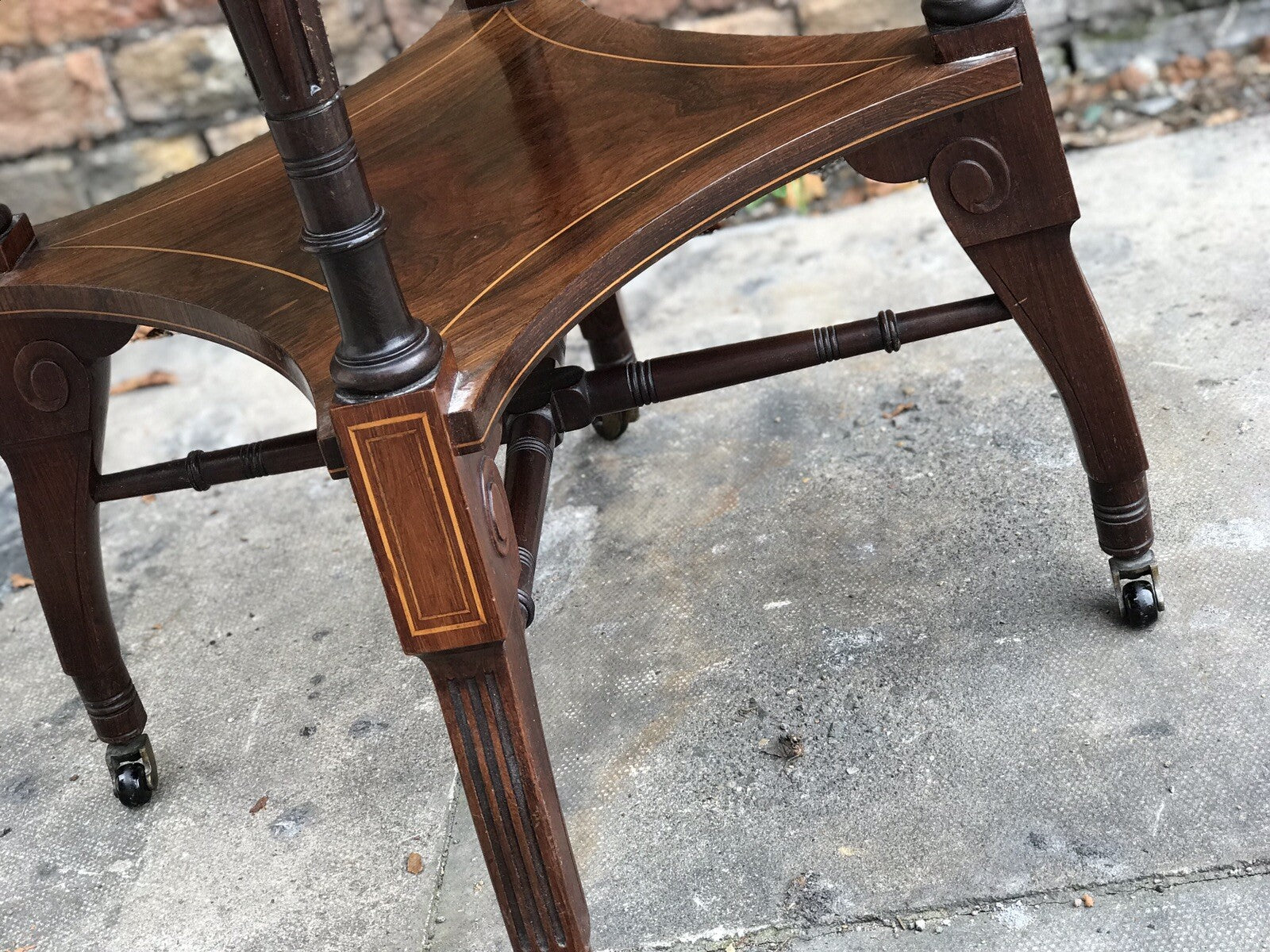 Aesthetic Movement Inlaid Rosewood Occasional Table.