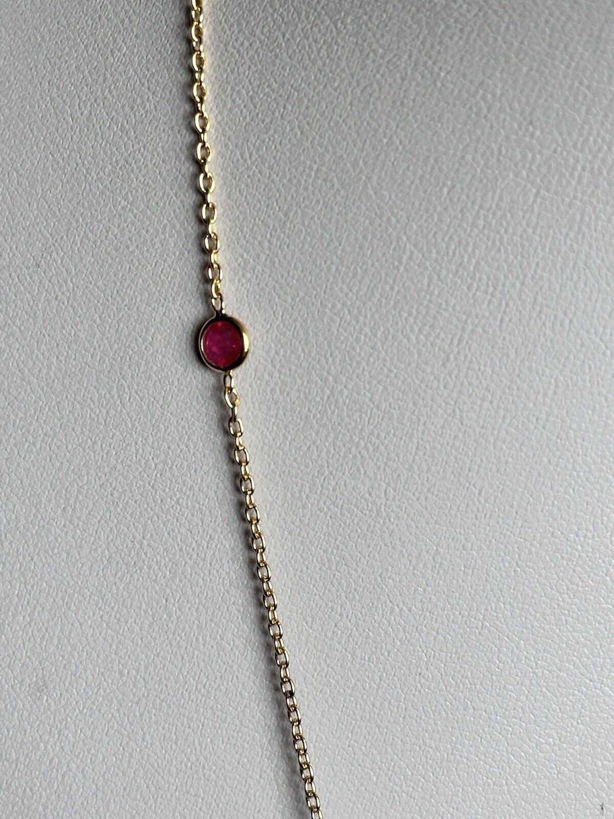 18k Gold Vermeil On 925 Silver Natural Amethyst And Ruby Necklace