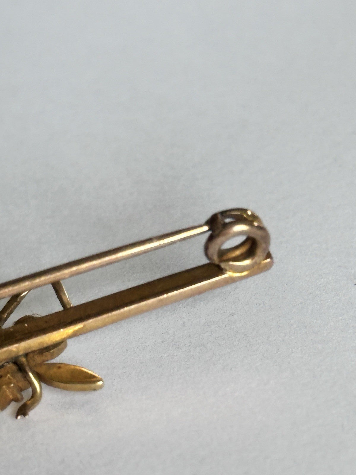 Antique Victorian 12ct Gold Bug Seed Pearl Bar Brooch