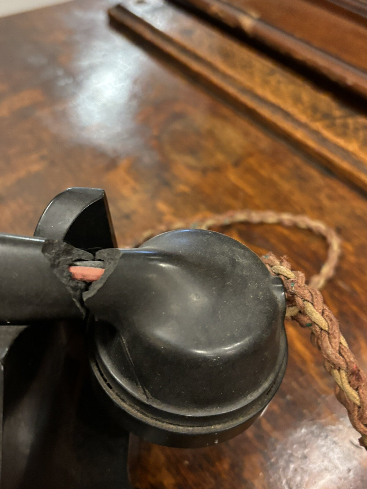 3 Bakelite 1950's Telephone In Black.