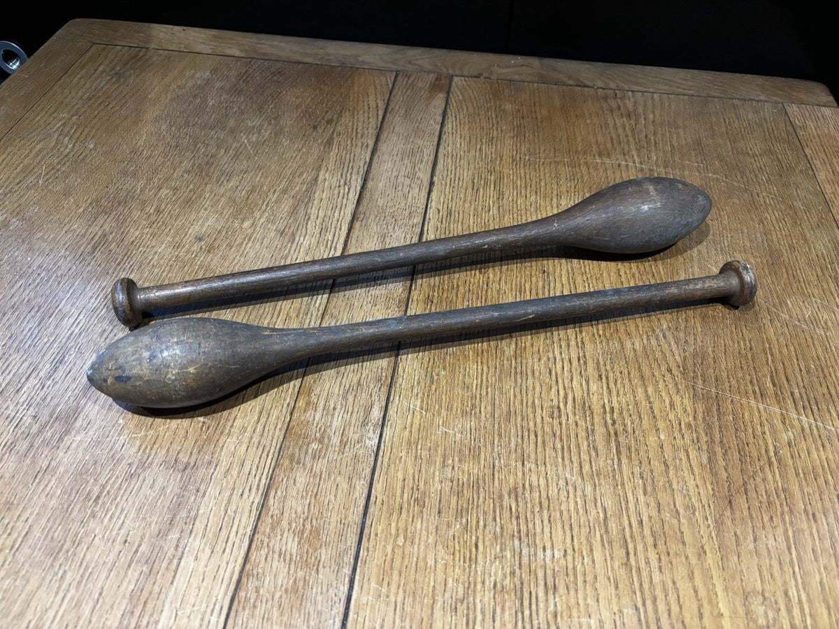 1920's Wooden Exercise Clubs