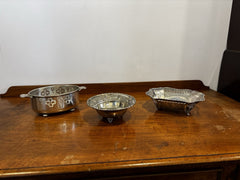 3 Silver Plate Serving Dishes.