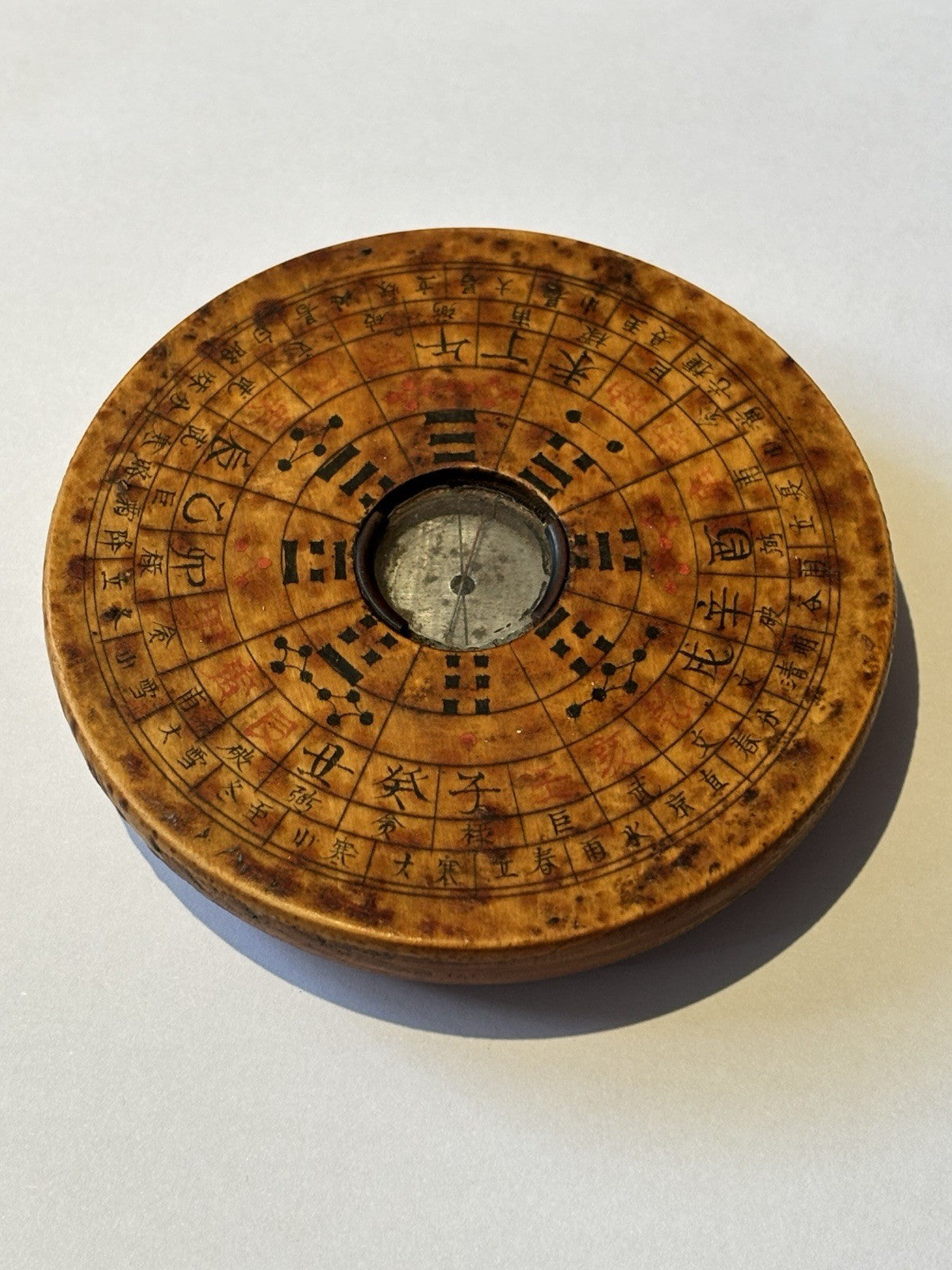 Antique Chinese Wooden Loupan Feng Shui Compass