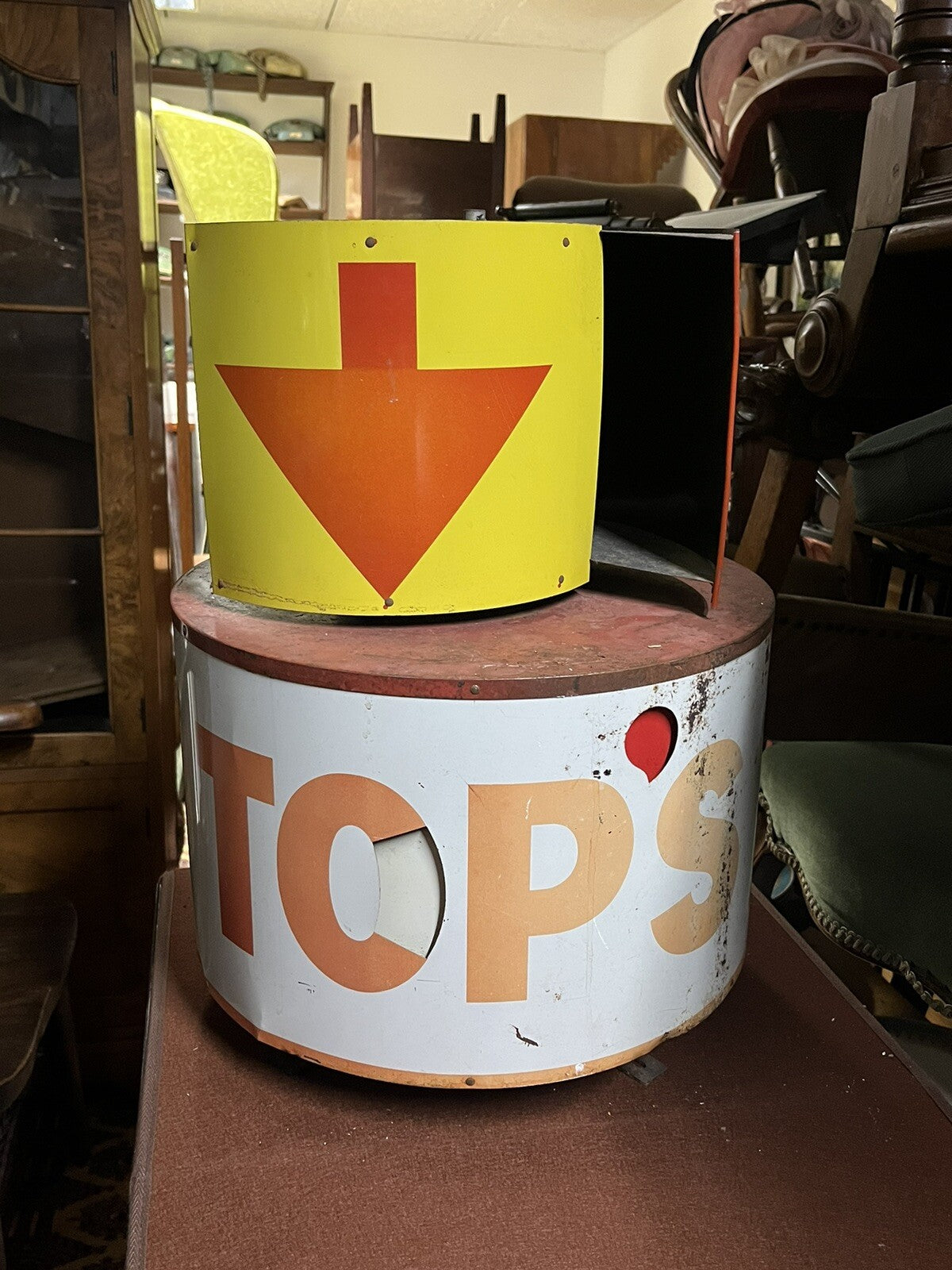 1960/70's USA Garage Sign. Spins In The Wind.