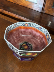 Art Deco Lustre Ware Fruit Bowl Decorated With Fruit