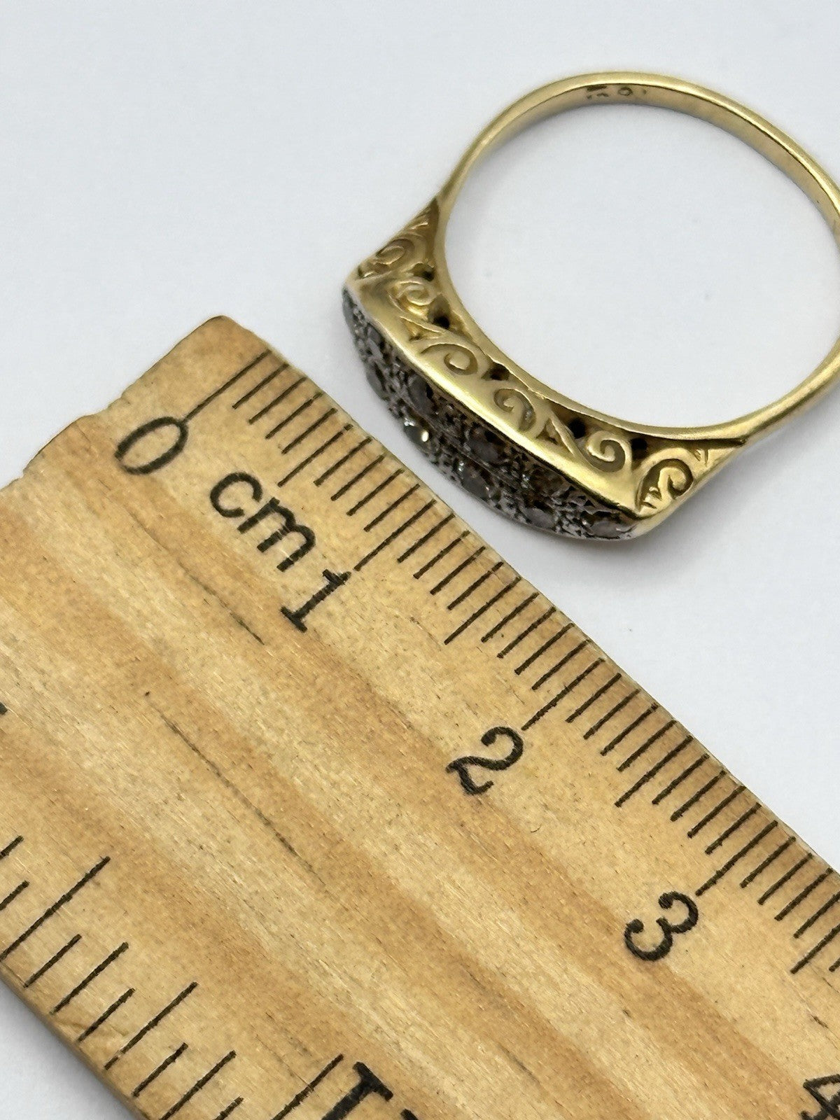 Antique Edwardian Victorian 18ct Gold Diamond Ring