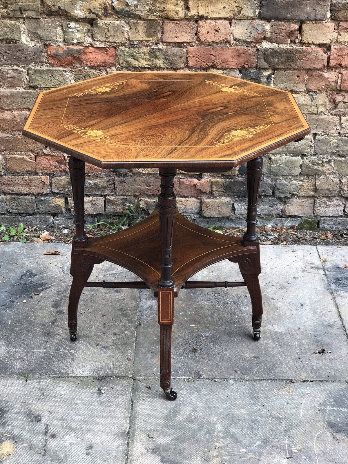 Aesthetic Movement Inlaid Rosewood Occasional Table.