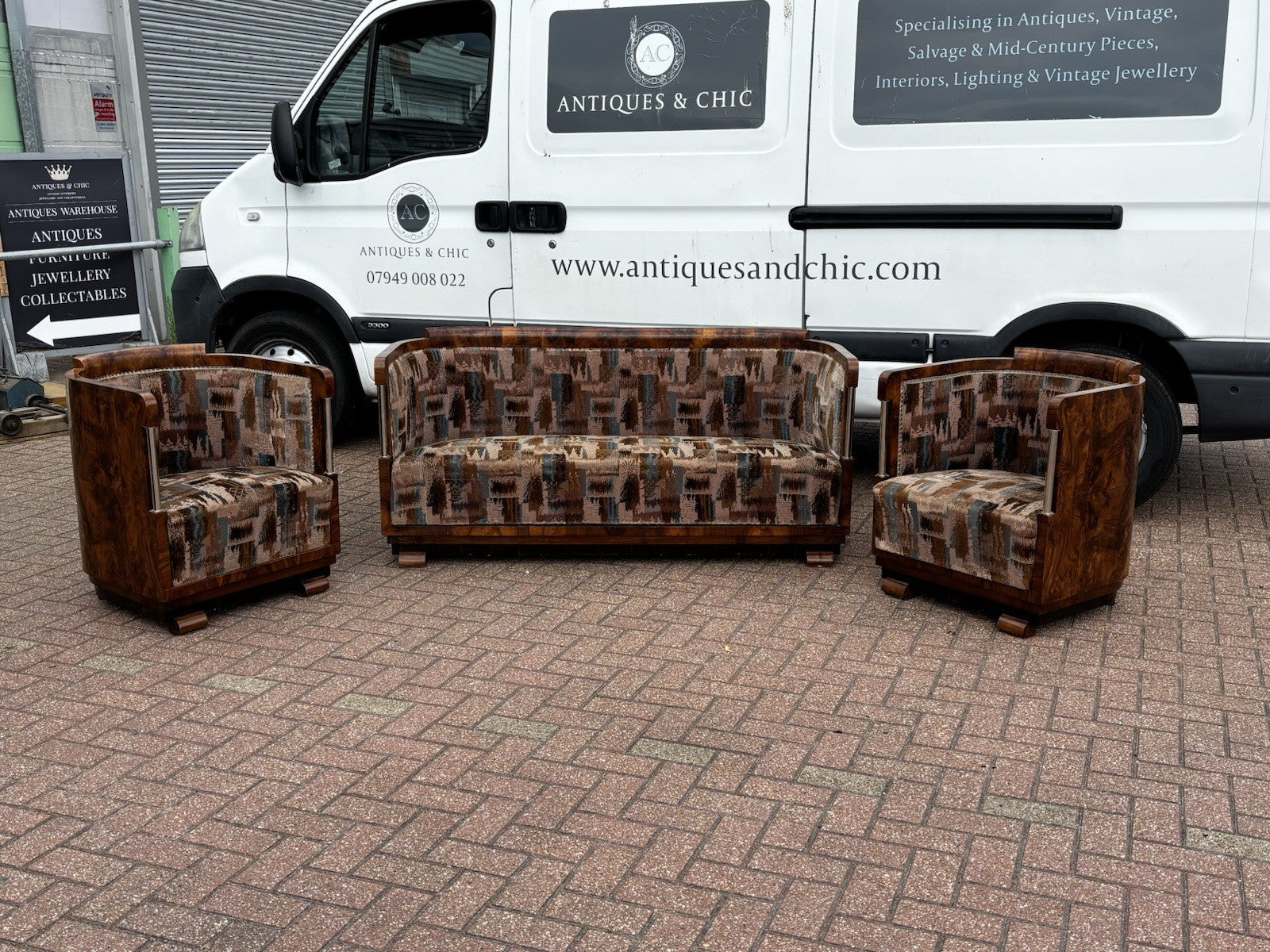 Art Deco 3 Piece Lounge Suite, Fab Condition For It's Age, Desirable dimensions.