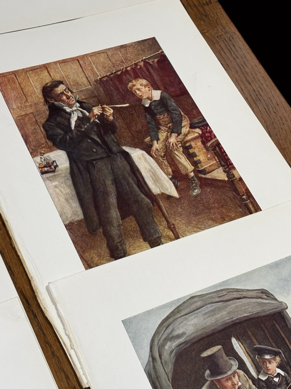 16 Antique Coloured Prints Of Charles Dickens Characters