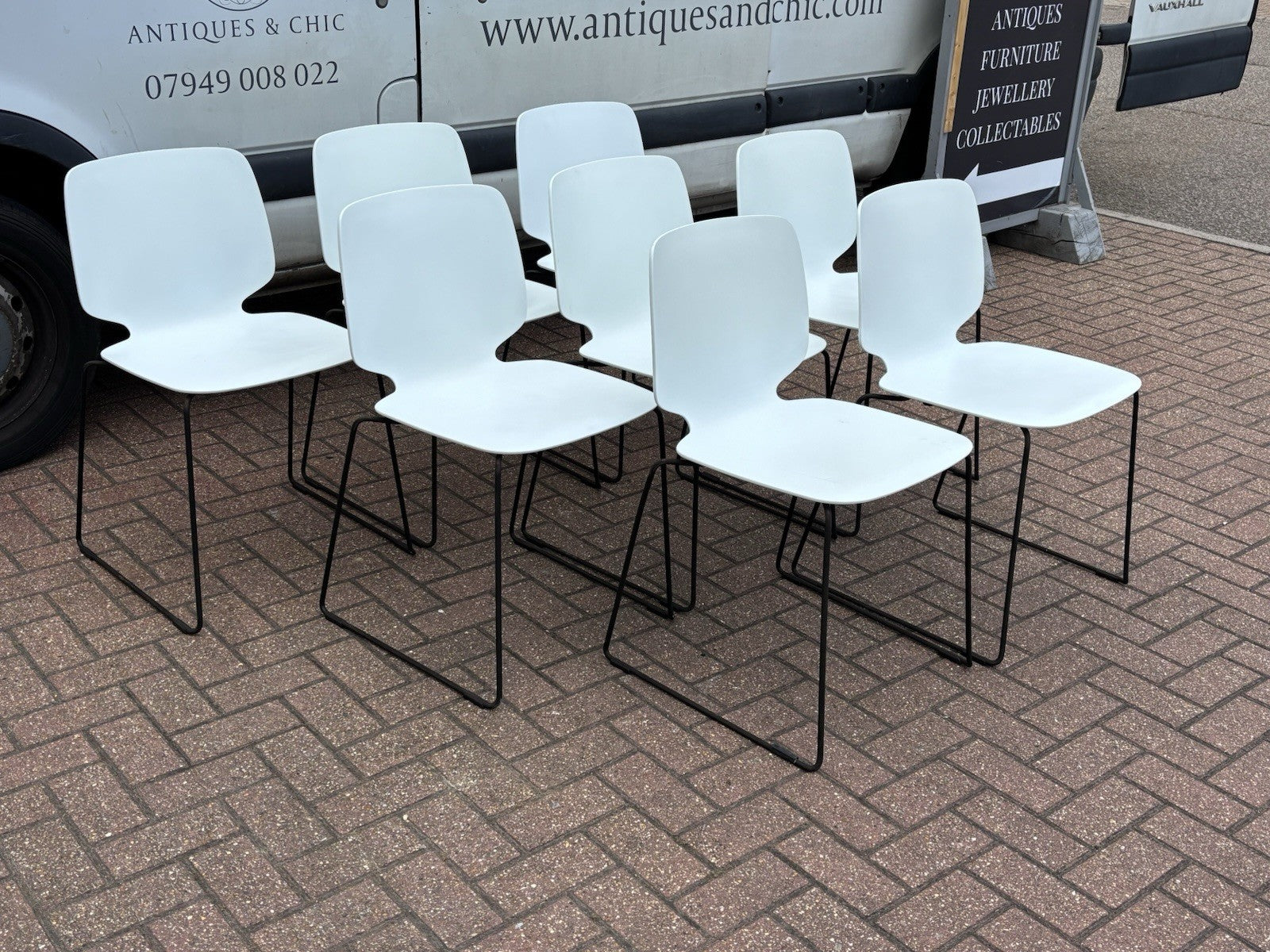 8 Pedrali - Babila Stacking Indoor / Outdoor Dining Chairs.