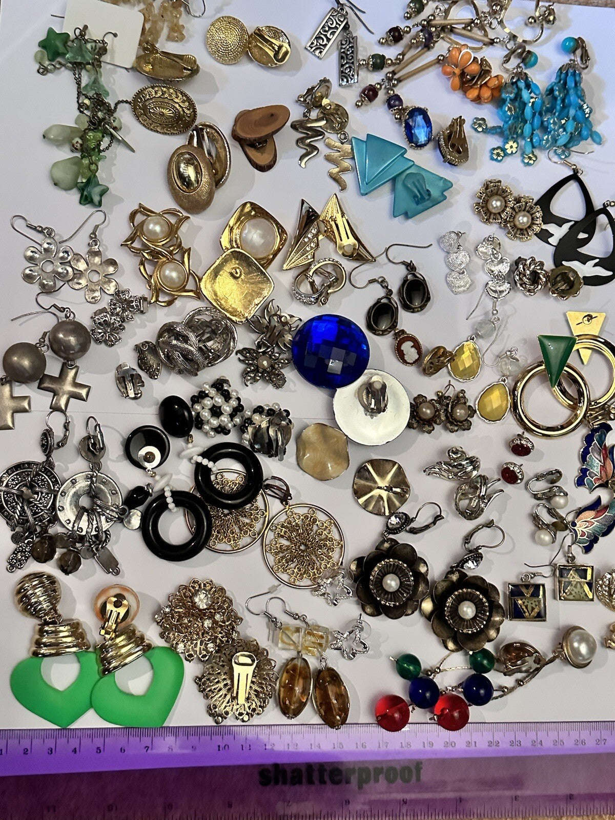 A Quantity Of Vintage Clip And Pierced Earrings