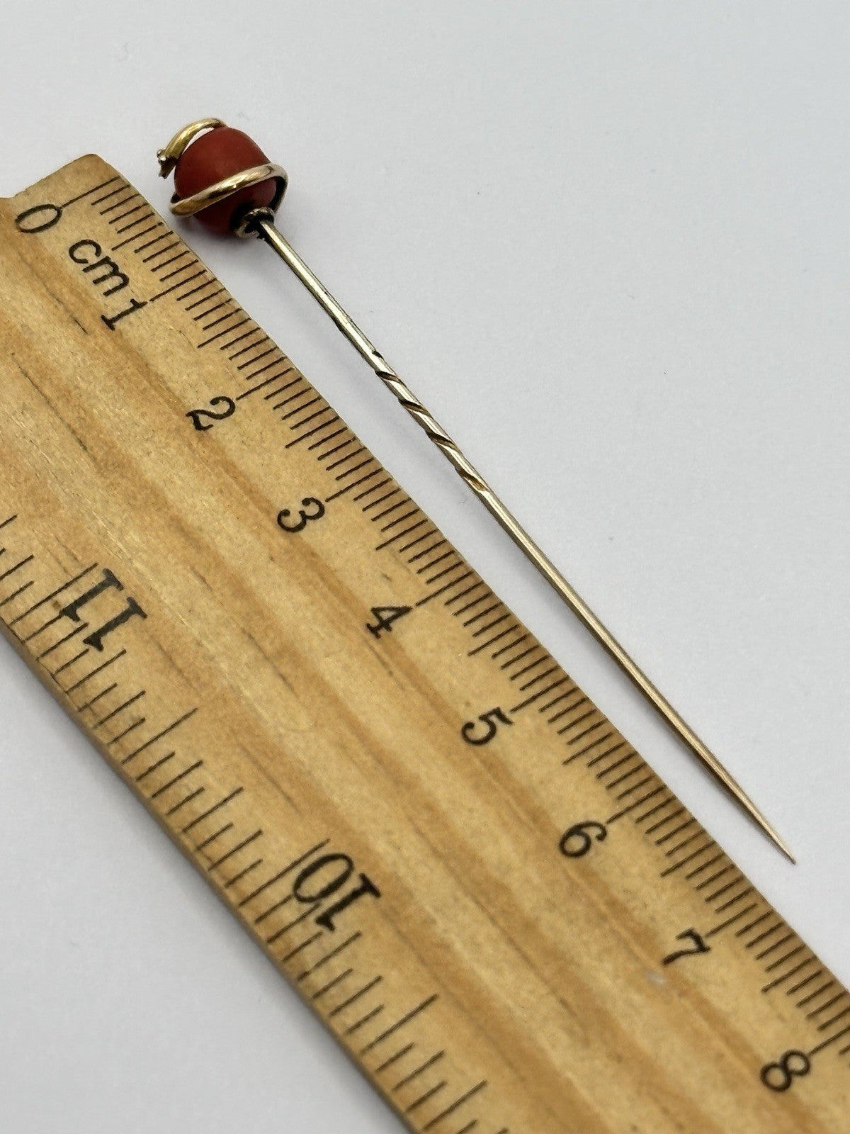 Antique Victorian Edwardian 12ct Gold Coral Snake Pin