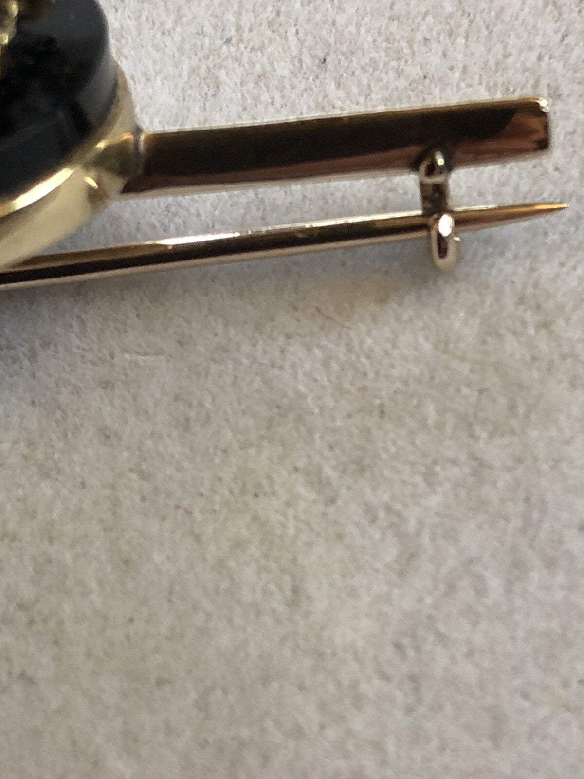 Antique Victorian 14ct Gold Onyx Old Cut Diamond Garnet Enamel Brooch