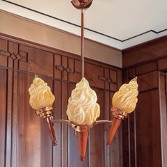 Art Deco Torch Chandelier