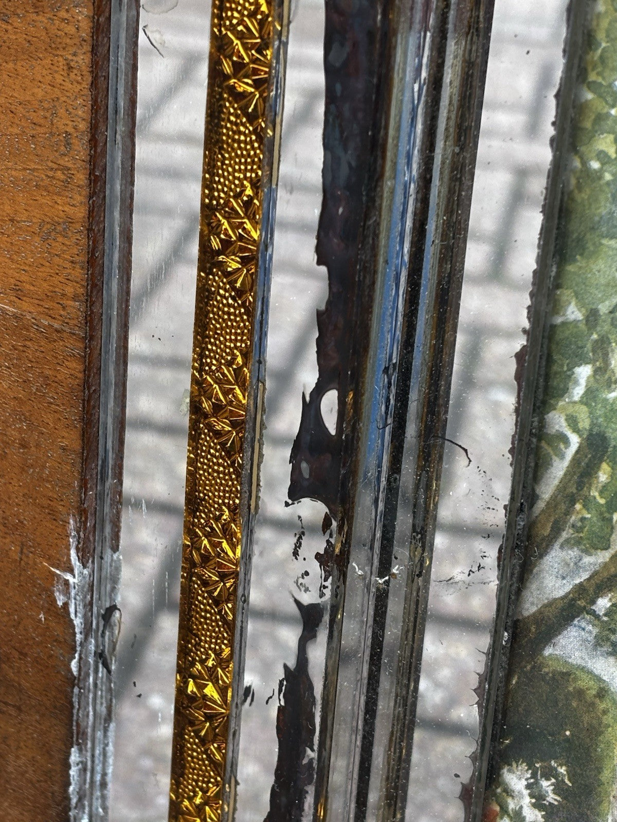 Art Deco Walnut And Glass Fire Screen